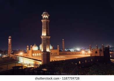 Badshahi Mosque Lahore Fort View Night Stock Photo 1187759728 ...