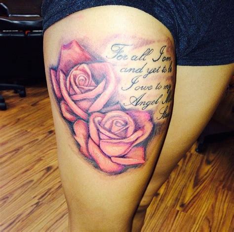 Elegant Rose Thigh Tattoo