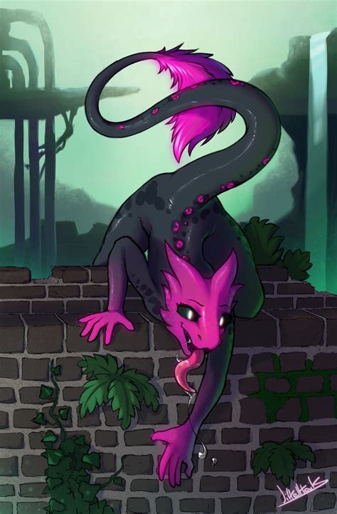 Pink Lizard By Liltelltails On Itaku