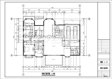 十分精美的3层别墅建筑施工图纸（全套）叠拼别墅土木在线