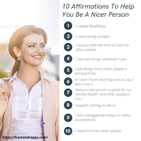 10 Affirmations To Help You Be A Nicer Person