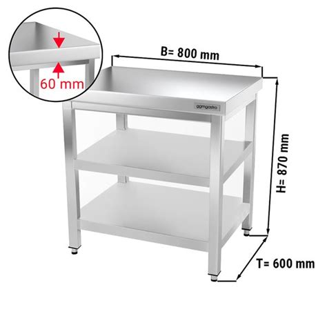 Rvs Werktafel Premium X Met Bodem Tussenplaat Ggm Gastro