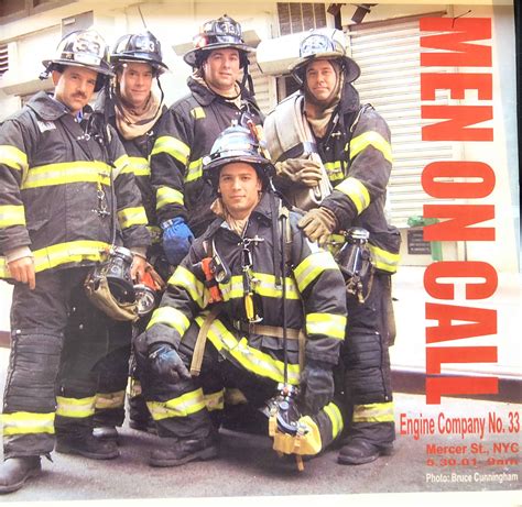 A group of firefighters from FDNY Engine Company 33 pose for a photo in ...