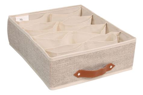 Caja Organizadora Tela Para Ropa Interior 16 Espacios Beige MercadoLibre