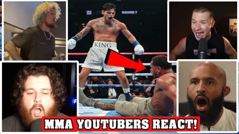 Mma Youtubers React To Ryan Garcia Huge Upset Win Vs Devin Haney Youtube