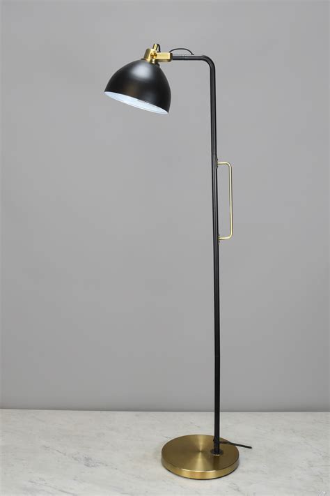 Black And Brass Directional Floor Lamp Floor Lamps Collection City Knickerbocker Lighting