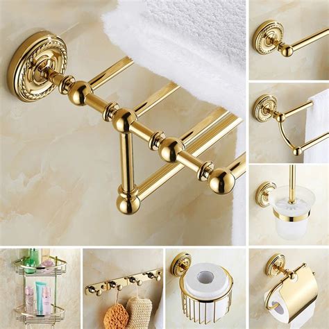 Gold Finish Bathroom Accessories Rispa