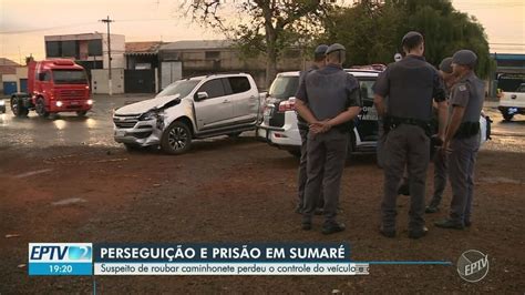 Suspeito de roubar caminhonete é preso em Sumaré após bater em três