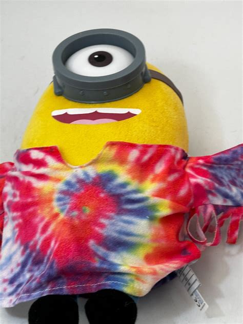 Minions Illumination Tie Dye Tshirt Plush Toy Collectible Teddy Bear