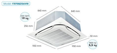 Daikin Vrv System Ceiling Mounted Cassette Indoor Unit Inverter 10hp Fxfsq25avm