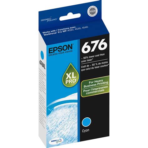 Epson Durabrite Ultra 676 Original Inkjet Ink Cartridge Cyan 1 Each