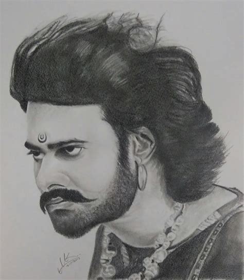 Bahubali 2 Prabhas Pencil Sketch Download Free Mock Up