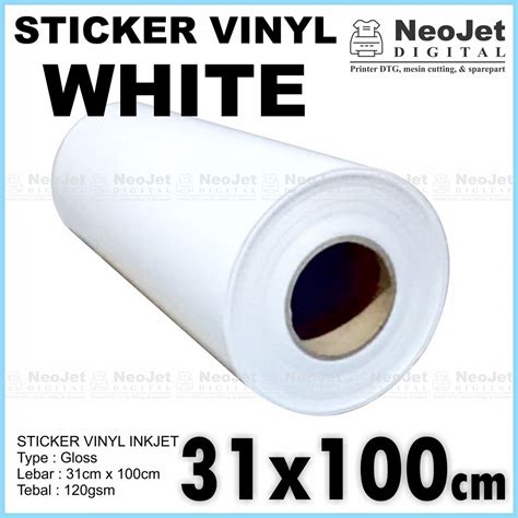 Jual Sample Sticker Vinyl White Putih Transparan Pvc Inkjet Ukuran 31