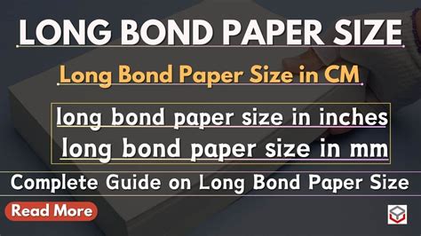 Long Bond Paper Size in CM, in Inches, in MM, In Word, in Canva