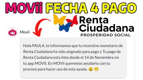 Movii A Trav S De Su App Anuncia Fecha Cuarto Pago Renta Ciudadana Mp