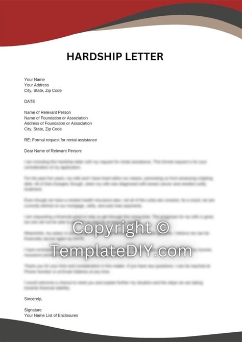 Hardship Letter For Rental Assistance Sample In Pdf Word In 2023