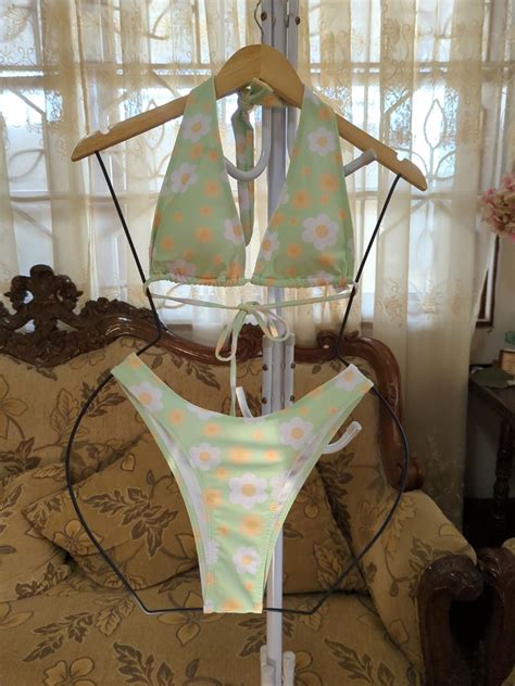 Two Piece Floral Bikini Women S Fashion Swimwear Bikinis Swimsuits On Carousell