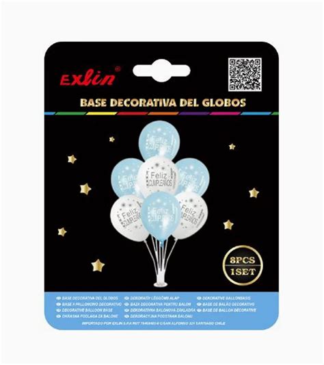 Set De Globos Celeste Y Blanco Importadora Exlin