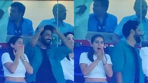 Gt Vs Csk Sara Ali Khan In Shock After Rashid Khan Gets Out Vicky