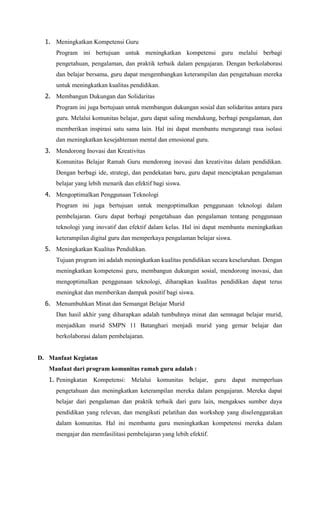 Program Kerja Kombel Dalam Sekolah Smpn Pdf