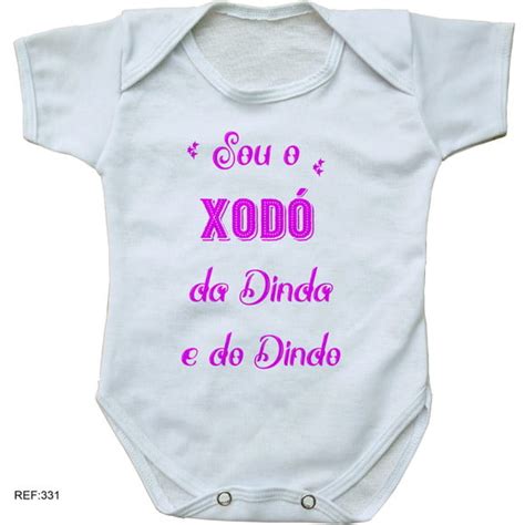 body bebê personalizado sou o xodó da dinda e do dindo Elo7