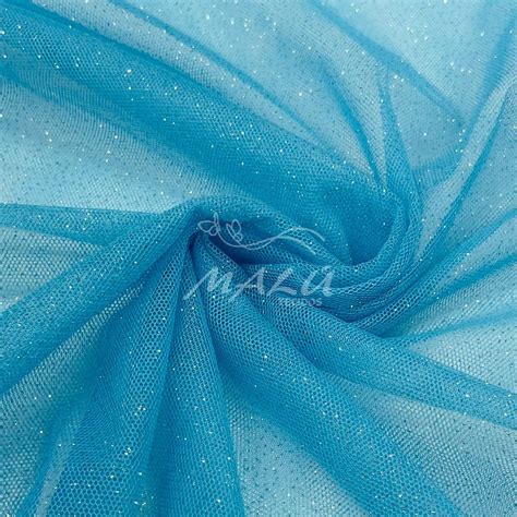 Tule Glitter Azul Celeste