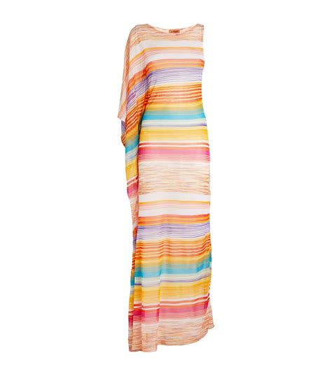 Womens Missoni Multi Striped Asymmetric Beach Dress Harrods