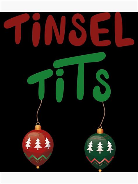 Jingle Balls Tinsel Tits Couples Christmas Matching Couple Poster For