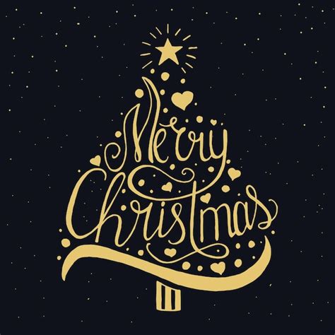 Premium Vector Merry Christmas Lettering Design