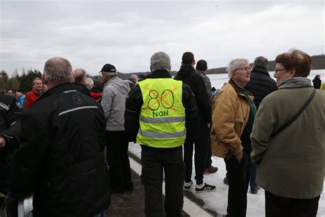 Manifestation Opération escargot contre le passage à 80 km h