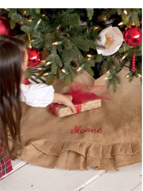 Monogram Tree Skirt, Personalized Tree Skirt, Christmas Tree Skirt, Embroidered Tree Skirt ...