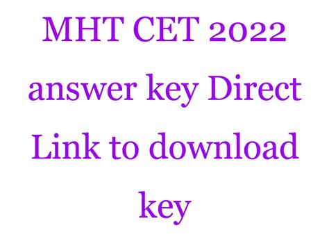 Mht Cet 2022 Answer Key Will Be Released Today Heres Direct Link To