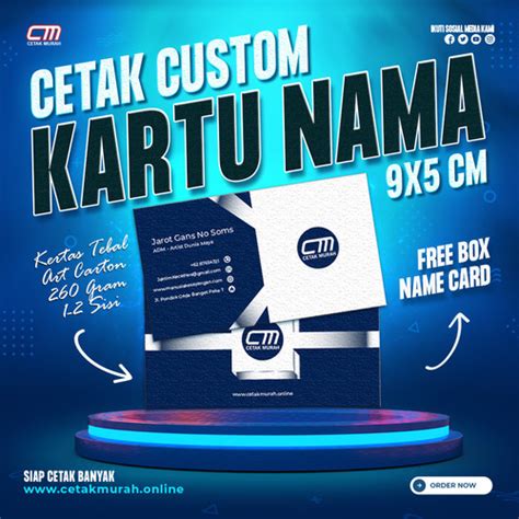 Jual Kartu Nama Name Card Company Card Business Card Cetak Custom 1 2