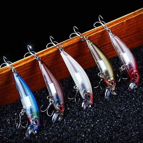 Pcs Lot Minnow Super Mm G Minnow All Diving Floating Artificial