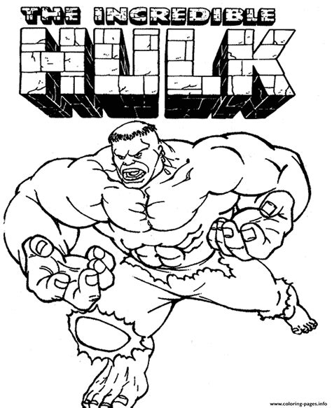 Free Printable Hulk Coloring Pages