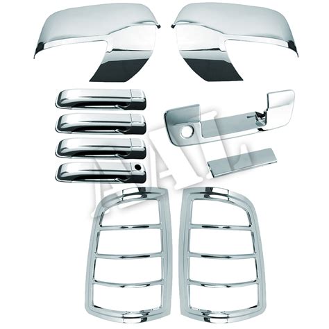 AAL Premium Chrome Cover Combo For Mirror Doors Tailgate Tail Light