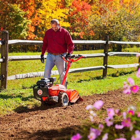 DR 11 Inch Rear Tine Walk Behind Rototiller Tiller With Counter