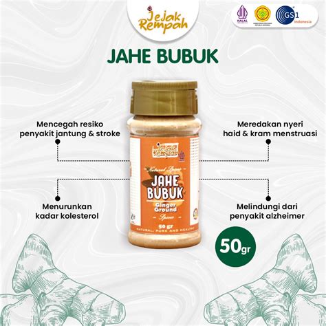 Jual Jahe Bubuk Ginger Powder Gram Jahe Putih Bubuk Rempah Bubuk