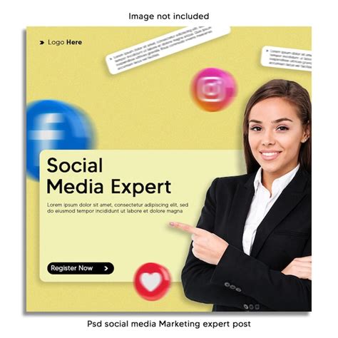 Premium Psd Psd Social Media Marketing Expert Post