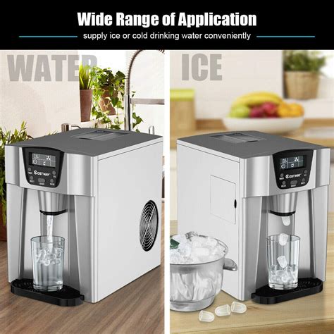 COSTWAY 2 In 1 Countertop Ice Maker With Built In Water Dispenser