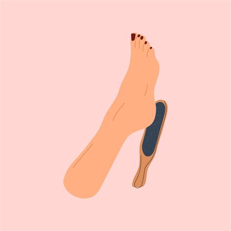 Illustration of woman having peeling feet for her feet in beauty salon