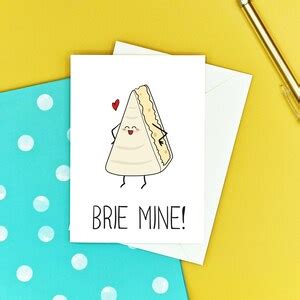 Brie Mine Greeting Card Cheese Card Pun Card Cartoon Cards Cute Cards