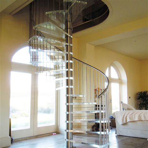 Stainless Steel Indoor Stair Railings Glass Spiral Staircase China Indoor Spiral Staircase And