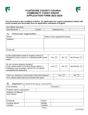 Fillable Online Community Chest Application Form 2023 2024 Community