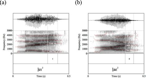 Colour Online Spectrogram Comparison Of Diphthongs Ei Vs Aɛ As Download Scientific