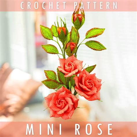 Mini Rose Crochet Pattern Natagor Finlayson