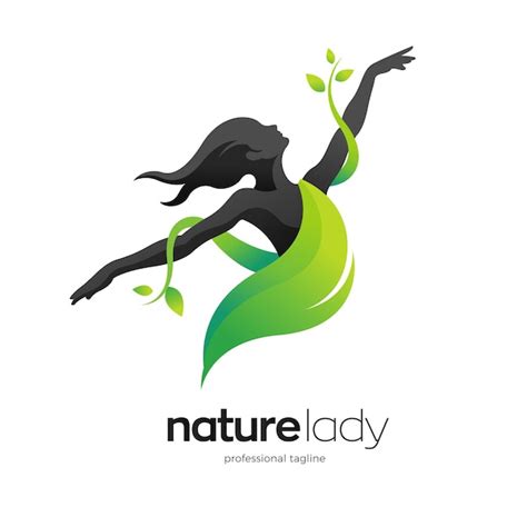 Premium Vector | Nature lady logo design