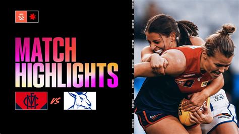 Melbourne V North Melbourne Highlights Round 2 S7 Aflw Youtube