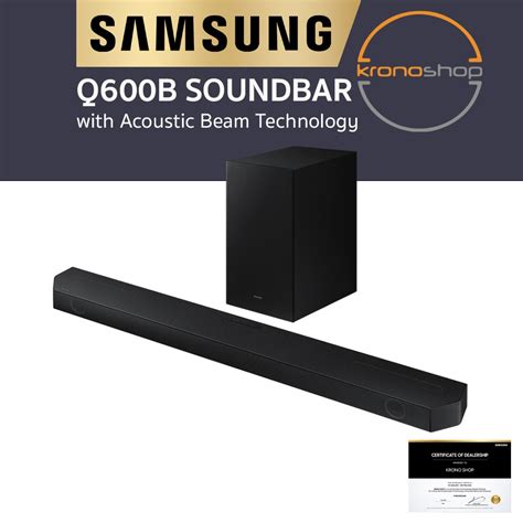 2022 New Samsung Q600b 312ch Soundbar With Dolby Atmos Hw Q600b