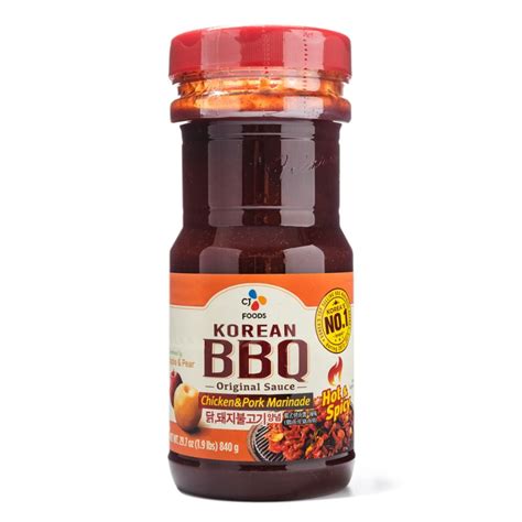 Cj Korean Bbq Original Marinade Sauce For Chicken And Pork Hot And Spicy Sauce For Chicken